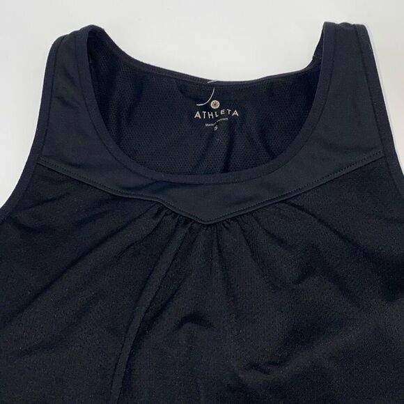 Athleta Small Black Gel Mesh Supercharged 2-in-1‎ Shelf Bra Tank Top Small Black - Picture 6 of 16